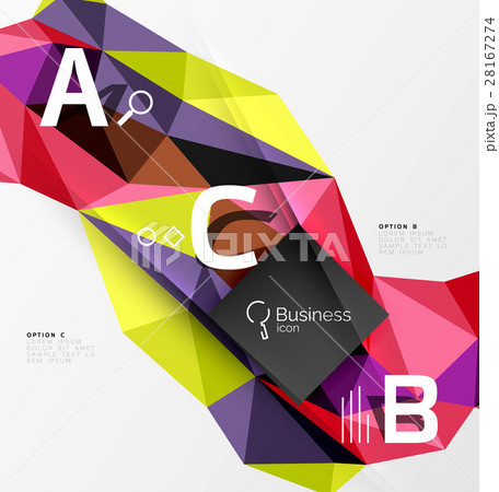 Low poly polygonal triangle abstract background 28167274