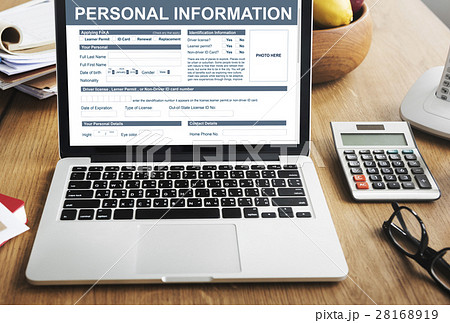 Personal Information Appilcation Identity Private Concept Personal Information Appilcation Identity Private Concept 28168919