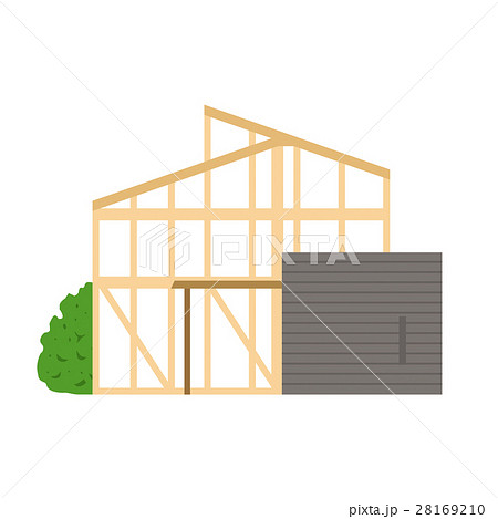 建築中の家イメージのイラスト素材