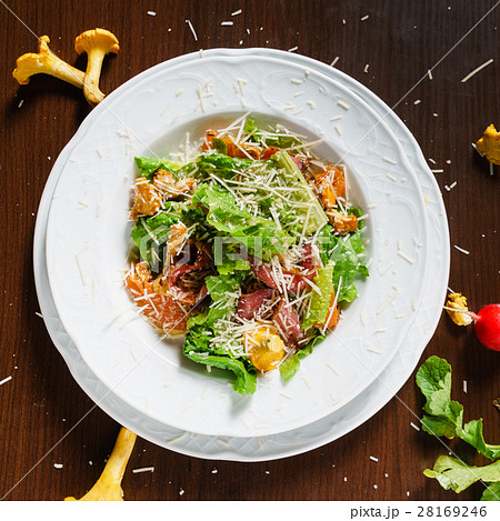 salad with chanterelle salad with chanterelle 28169246