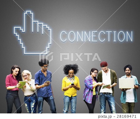 Digital Internet Connection Icon Mouse Pointer Concept Digital Internet Connection Icon Mouse Pointer Concept 28169471