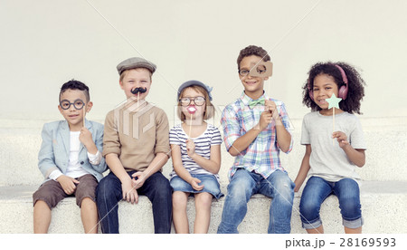 Casual Children Cheerful Cute Friends Kids Joy Concept Casual Children Cheerful Cute Friends Kids Joy Concept 28169593