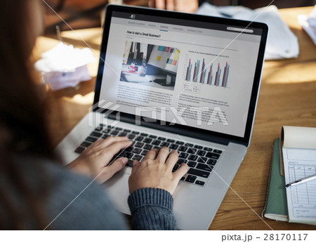 Business Startup Laptop Growth Success Concept 28170117