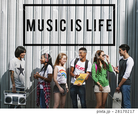 Entertainment Music Teenagers Lifestyle Concept Entertainment Music Teenagers Lifestyle Concept 28170217