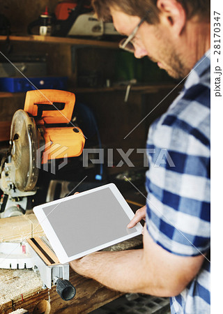 Carpenter Craftman Lumber Timber Woodwork Concept 28170347