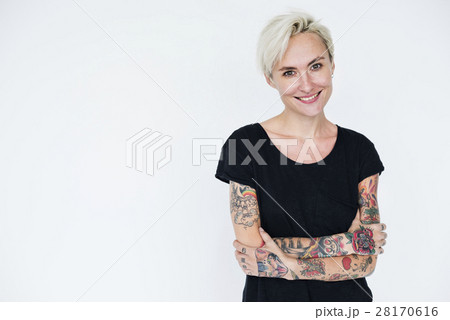 Tattoo Woman Style Glamour Alternative Lifestyle Concept Tattoo Woman Style Glamour Alternative Lifestyle Concept 28170616