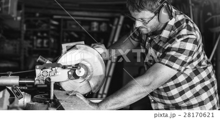 Carpenter Craftman Lumber Timber Woodwork Concept 28170621