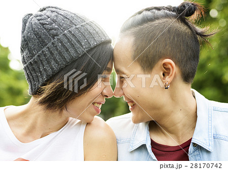 LGBT Lesbian Couple Moments Happiness Concept LGBT Lesbian Couple Moments Happiness Concept 28170742