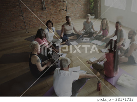 Diversity People Exercise Class Relax Concept 28171732