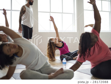 Diversity People Exercise Class Relax Concept 28172088