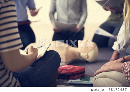 CPR First Aid Training Concept CPR First Aid Training Concept 28172487