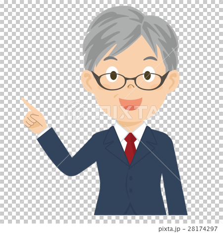 男性　社長　ビジネスマン　眼鏡　イラスト  28174297