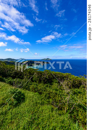 沖縄県 慶良間諸島 座間味島 稲崎展望台の写真素材