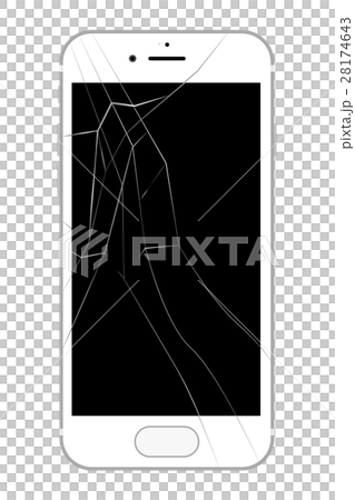 画面が割れたスマートフォン 画面が割れたスマートフォン 28174643