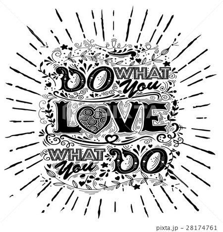 Do What You Love Inspirational Quotevectorのイラスト素材 28174761