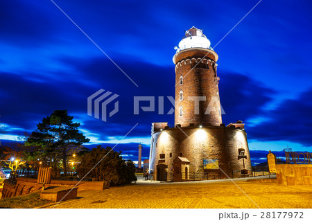 view of harbor and the lighthouse in Kolobrzeg 28177972