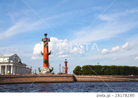 Russia. Saint Petersburg. View at Rostral column Russia. Saint Petersburg. View at Rostral column 28178280