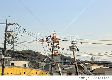 電線工事　電気工事　電気　通電 28181322