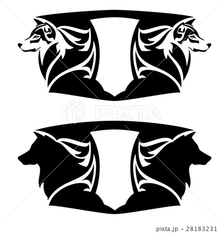 wolf head vector emblem design 28183231