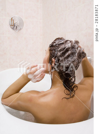 Woman takes a bath Woman takes a bath 28183871