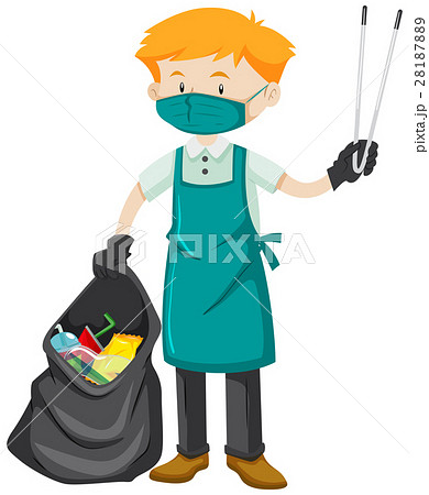 Cleaner with trashbag and thong Cleaner with trashbag and thong 28187889