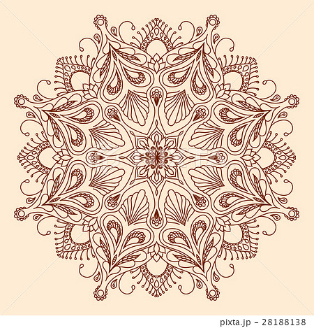 Round decorative floral mandala element  28188138