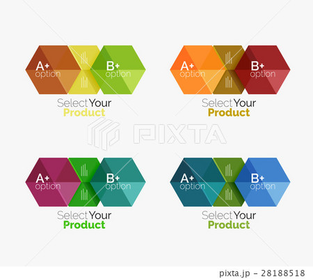Set of business hexagon layouts with text and 28188518