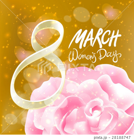 March 8 greeting card. International Womans Day. March 8 greeting card. International Womans Day. 28188747