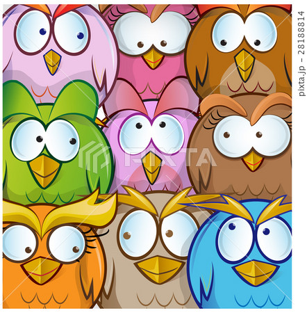 funny owl cartoon background funny owl cartoon background 28188814
