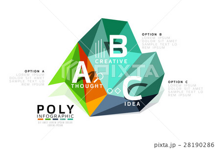 Vector colorful abstract low poly infographic 28190286