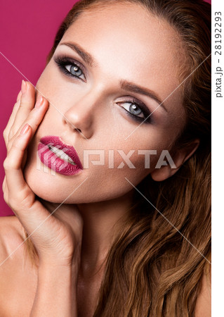 Glamour portrait of beautiful woman model with Glamour portrait of beautiful woman model with 28192293