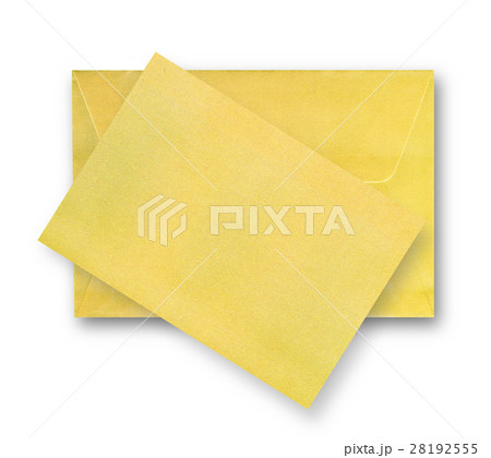 Gold card and envelope. 28192555