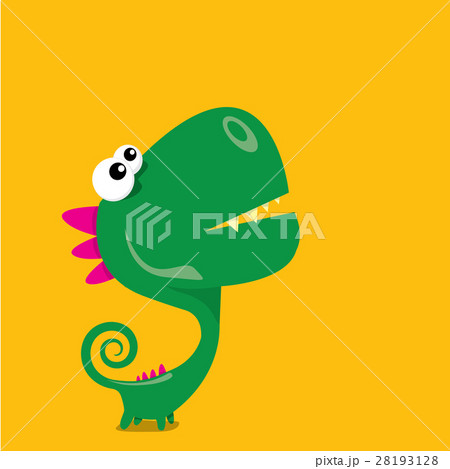 Vector cartoon funny dragon. Cartoon Dinosaur. 28193128