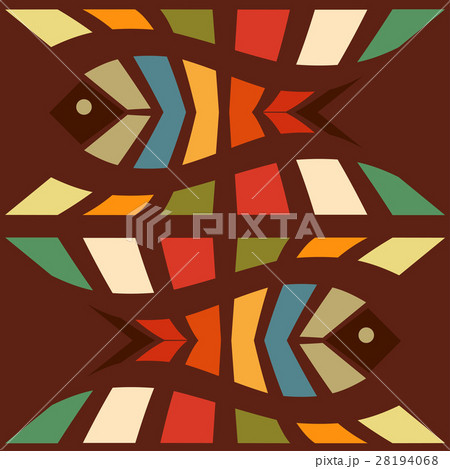 Fish mosaic seamless pattern Fish mosaic seamless pattern 28194068