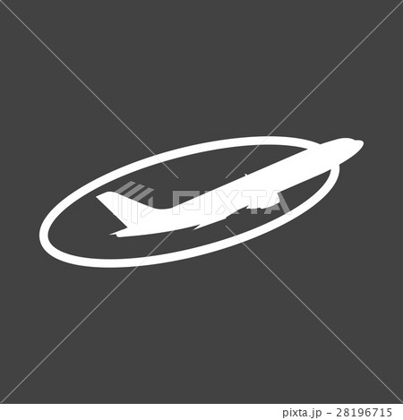 Airplane badge silhouette vector illustration. 28196715