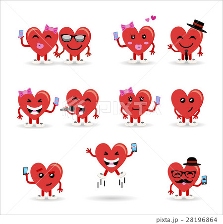 Valentines day couple heart emoji set Valentines day couple heart emoji set 28196864
