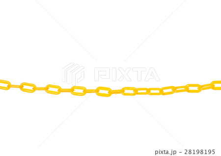 New yellow plastic chain. Studio shot isolated on white 28198195