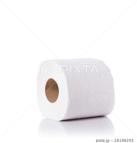 White toilet paper/tissue paper. Studio shot isolated on white 28198203