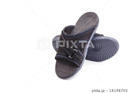 New black men's sandals isolated on white New black men's sandals isolated on white 28198703