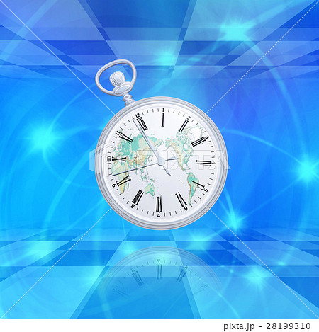 インターネットで時計が時間を刻んでいく 28199310