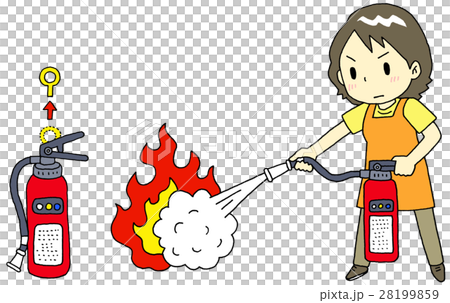 Fire extinguisher women Fire extinguisher women 28199859