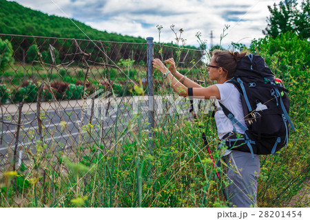 Girl trekker in campaign Girl trekker in campaign 28201454