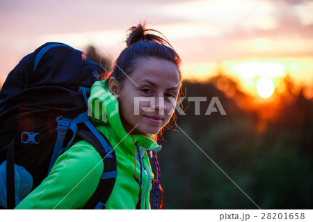 Girl trekker in campaign Girl trekker in campaign 28201658