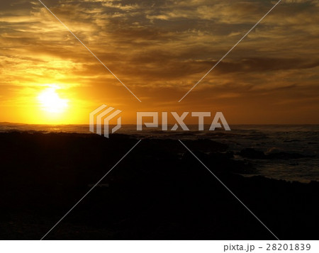 南アフリカ アフリカ大陸最南端のアガラス岬 日の出 28201839