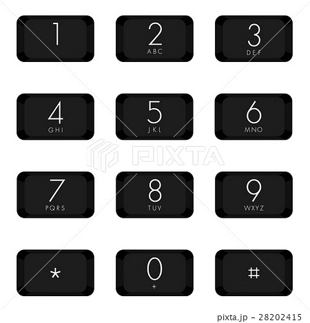 Numeric keypad of black color design. 28202415