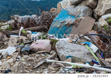 Disaster site like tsunami, tornado or typhoon 28202903