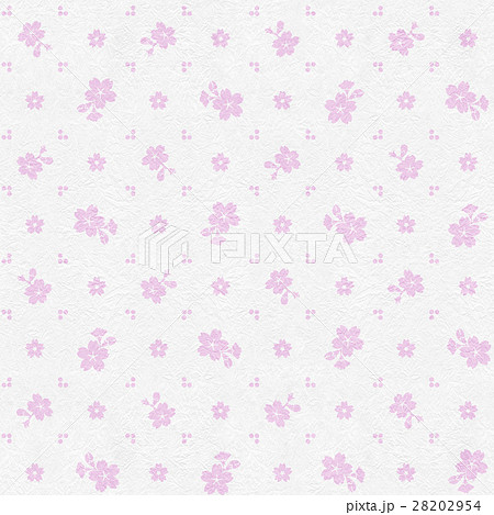 桜パターン背景 連続模様 白ピンク１のイラスト素材 2954