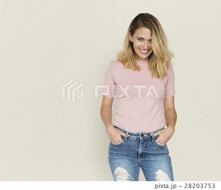 Woman Smiling Happiness Portrait Concept 28203753