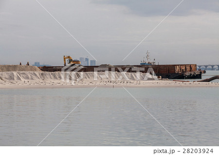 Sand replenishment ship for land reclamation 28203924