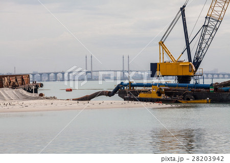 Sand replenishment ship for land reclamation 28203942
